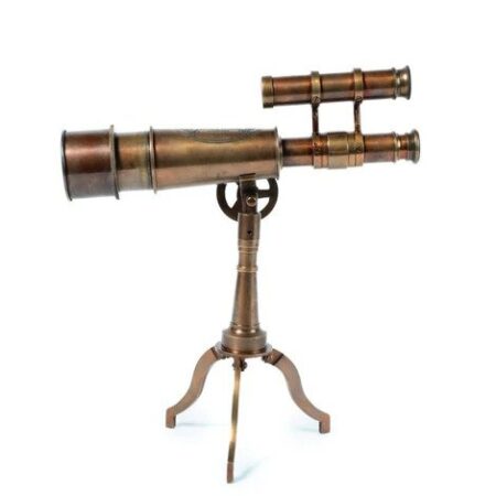 Mini Antique Brass Telescope With Tripod Stand