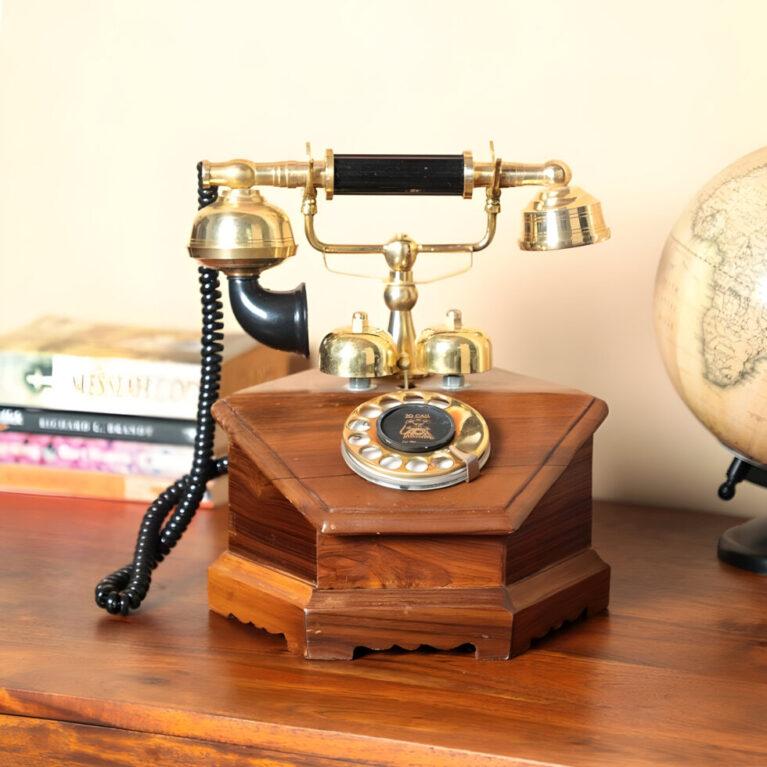 Retro Wood And Brass London Telephon