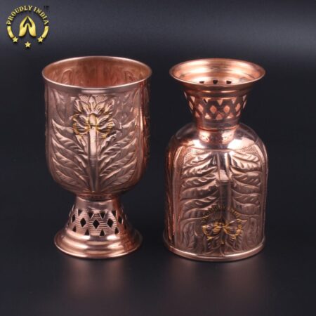 Set Of 2 Copper Arabian Glasses