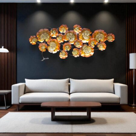 Ember Bloom Ensemble Iron Metal Wall Art Mural