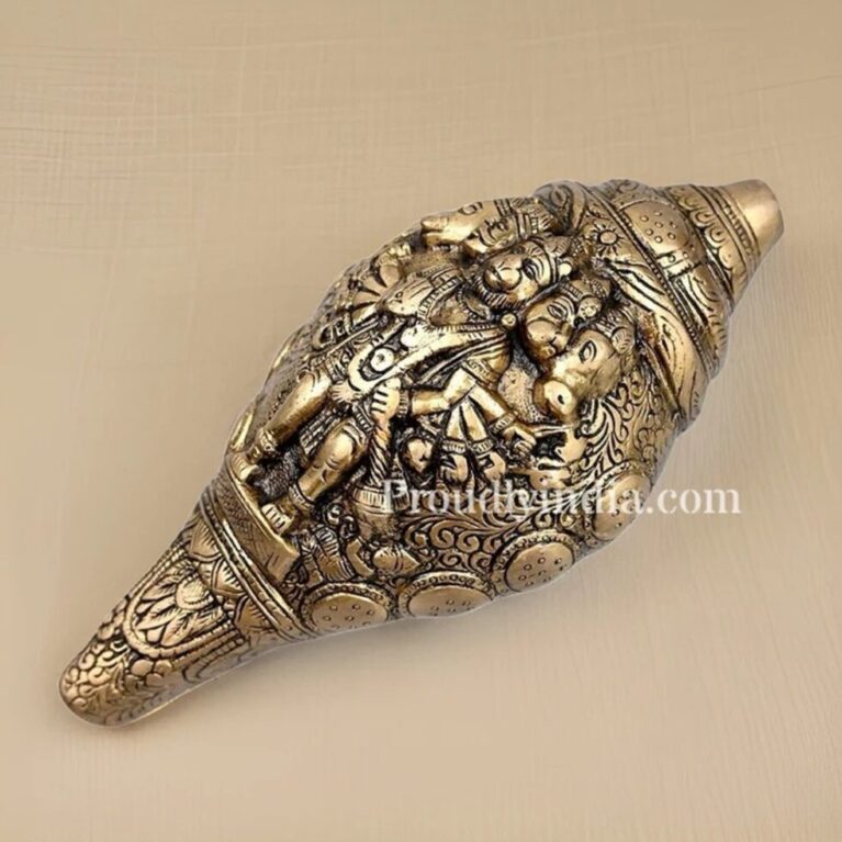 9″ Brass Hanuman Shankh