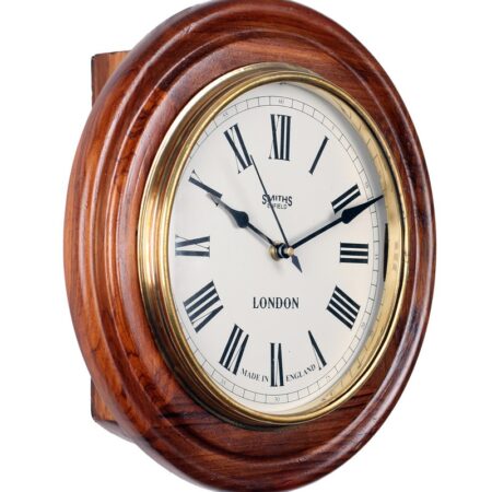 Solid Wood Vintage Open Close Wall Clock